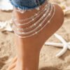 06f85c12-4ef9-4a6b-ba91-174a2e41f721.jpg 5Pcs Bohemian Airplane Chain Ankle Chain Fashion Design Heart-shaped Chain Anklets Women's Summer Beach On Foot Chain Jewelry