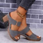 30b5b79a-34fe-47e3-8c35-4089322753a4-1.jpg Chunky Heel Sandals Summer Round Toe Plaid Slides Slippers Fashion Outdoor High Heels Shoes For Women