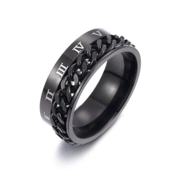 4010290949913.jpg Roman Letter Rotatable Chain Rings Men Digital Titanium Steel RingFor Couple High Quality Multifunctional Bottle Opener Ring Spinner Jewelry Punk Gifts