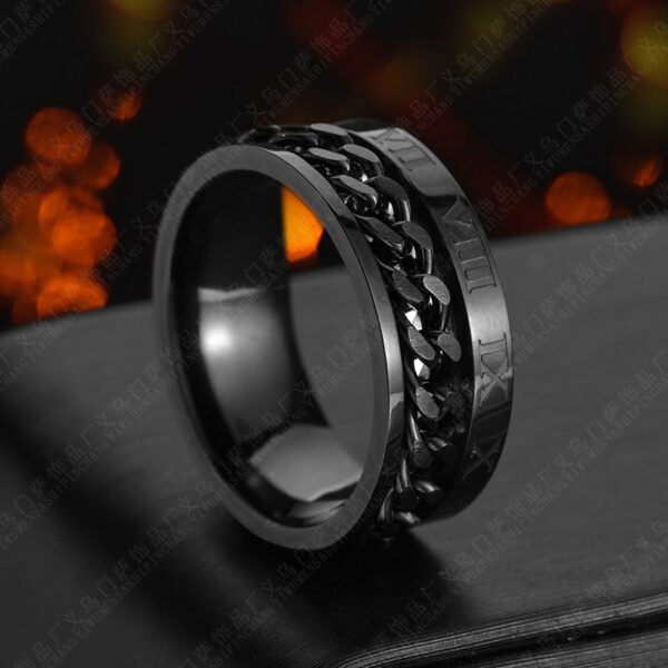 6504296588913.jpg Roman Letter Rotatable Chain Rings Men Digital Titanium Steel RingFor Couple High Quality Multifunctional Bottle Opener Ring Spinner Jewelry Punk Gifts