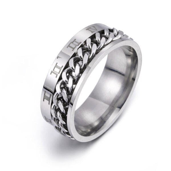 785090989373.jpg Roman Letter Rotatable Chain Rings Men Digital Titanium Steel RingFor Couple High Quality Multifunctional Bottle Opener Ring Spinner Jewelry Punk Gifts