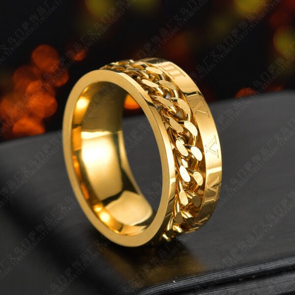870723160238.jpg Roman Letter Rotatable Chain Rings Men Digital Titanium Steel RingFor Couple High Quality Multifunctional Bottle Opener Ring Spinner Jewelry Punk Gifts