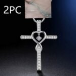 9ba62ed9-e702-4039-b3e1-8464d7f31d2a.jpg Infinity Love God We Trust Christian Cross Birthstone Crystal Pendant Necklace Colour Gems Zircon Heart Necklace Women Jewelry