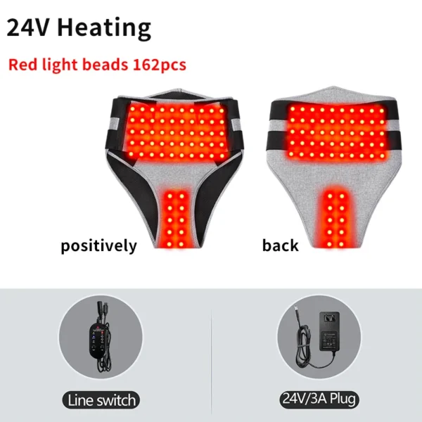 S0053290a2d874f35a55be3f47d9f13c66.webp 660Nm Red Light Heating Pad 162 Led Abdominal Massage Relieve Abdominal Pain Cold Uterus Menstrual Cramps Warm Care Support