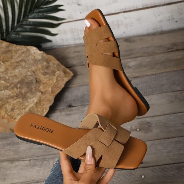 S059f5c50a7c0470192292dce121ce8c4s.webp Basic Women Shoes Classic Slippers Fashion Outside Flat Low Heels Outdoor Non Slip Lightweight Women's Shoes
