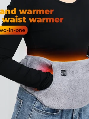 S292c08ba3f344a489fb4179b29658ac01.webp 3 Levels Electric Graphene Heating Pad Cold-Proof Uterine Belt Cold-Proof Hand Waist Warming Pad USB Recharging Abdominal Warmer