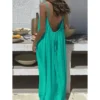 S42d59394951542cfa55af9d4ff073188l.webp New Arrival Women's Strapless Backless Long Loose Home Dress Comfortable Sleepwear Casual Maxi Dress