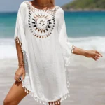 S676c5b4f98424973b20bab9010872216z-1.webp CROCHET BIKINI-Women's Sexy Swimsuit Cover Up Dress Summer Bathing Suit Beachwear Shirt Cover-ups for Women