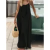 S6b3e481408ed4b1aa568deca072cdf286.webp New Arrival Women's Strapless Backless Long Loose Home Dress Comfortable Sleepwear Casual Maxi Dress