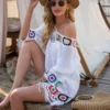 S6b5efd7ef6ee4e22ab5f0dbd242a29cbO.webp Fashion Fringe Trim Bikini Cover Up V-Neck Hollow Design Beach Cover-Up Crochet Pattern Bathing Suit Cover for Women