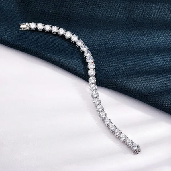 S6d73e98d0af64cb08e5af4c910b0d97aR.webp MooSuun 3mm--6.5mm Moissanite Diamond Tennis Bracelet for Women Men Luxury Fine Jewelry Pass Test S925 Sterling Silver