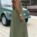 S732b8fa823804be581a74a109304ba942-1.webp New Arrival Women's Strapless Backless Long Loose Home Dress Comfortable Sleepwear Casual Maxi Dress