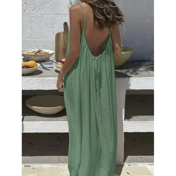 S78e9c0d9b6c242ed93219fa94fb00b86m.webp New Arrival Women's Strapless Backless Long Loose Home Dress Comfortable Sleepwear Casual Maxi Dress