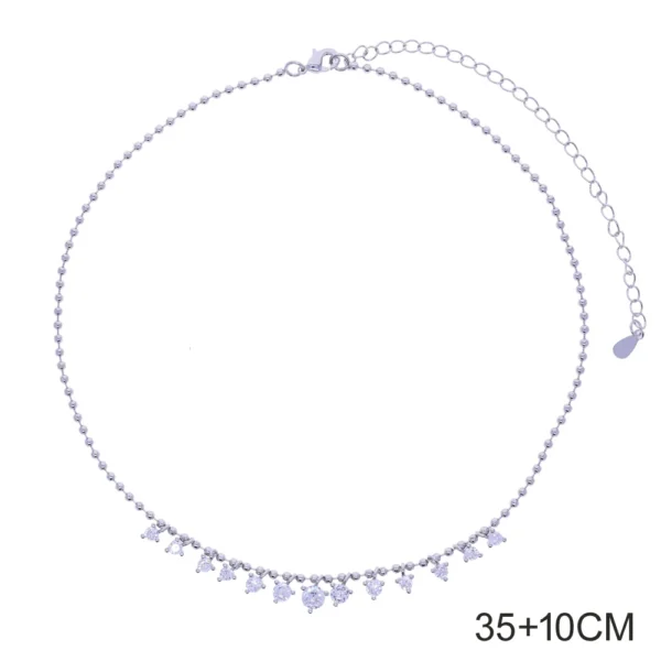 New S-shaped Pink White Water Drop Zircon Charm Pendant Necklace Hip Hop Women Men Full Paved 5A Cubic Zirconia Charm Jewelry