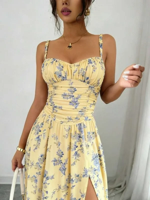 Sexy Slimming A-Line Dress Women's Summer New Fashion Cross-Border Strapless Side-Slit Gown Elegant Slim Fit Euro-American Style