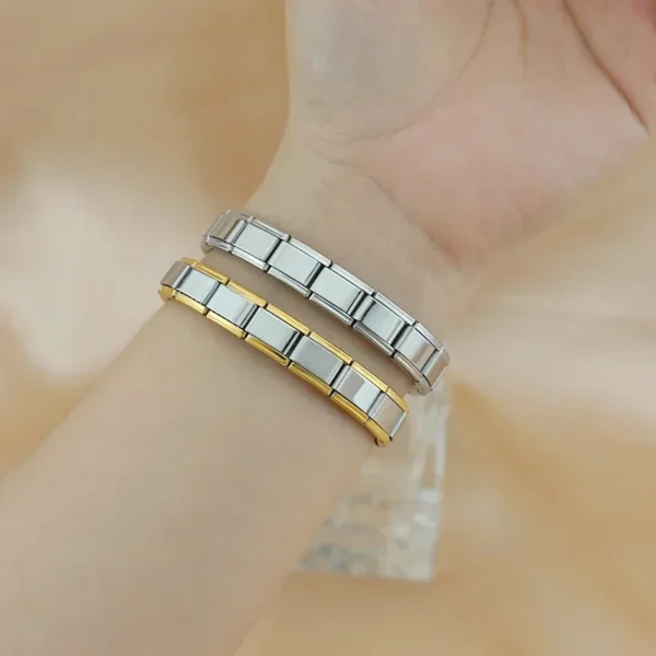 S97e6a87562b34468a98094c1b8bde924v.webp Hapiship 2024 New Men/Women's Jewelry 7/9/13mm Width Itanlian Elastic Charm Bracelet Fashion Stainless Steel Bangle ST-Top