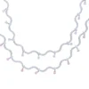 New S-shaped Pink White Water Drop Zircon Charm Pendant Necklace Hip Hop Women Men Full Paved 5A Cubic Zirconia Charm Jewelry