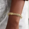 Sb61df9a11026444d8be7d19383f1092bK.webp Classic 3pcs Set Daily Multi-layer Zircon Plain Bangle Bracelet Gold Color Plated Fashion Bling CZ Charm Texture Jewelry Bijoux