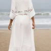 Sb77677dcc58a41c5bb2c1f923aebb3a9r.webp Summer Dress Crochet Boho Beach Swimsuit Cover Up Lace-Up Long Blouse Hollow Out Open-Front Cover-Up Duster Kimono Beach Dress