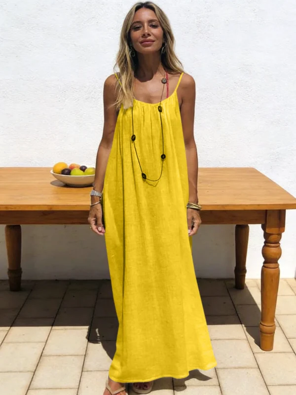 Sbbd955c0e77c40e78eae09c2e28aeb05C.webp New Arrival Women's Strapless Backless Long Loose Home Dress Comfortable Sleepwear Casual Maxi Dress