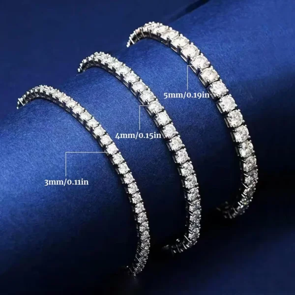 Sc12d4df2e51e49e1802d7d1a91e7e174c.webp MooSuun 3mm--6.5mm Moissanite Diamond Tennis Bracelet for Women Men Luxury Fine Jewelry Pass Test S925 Sterling Silver