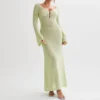 Scd27d5280b104de4bcf48f8451cf376aF.webp Yiiciovy Sexy Women Long Knit Beach Dress Hollow-Out Deep V-Neck Long Sleeve Bikini Cover-Ups Dress Fall Backless Holiday Dress