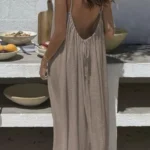 Sd0e17436a1cd41d4b5472d418ad15a06j-1.webp New Arrival Women's Strapless Backless Long Loose Home Dress Comfortable Sleepwear Casual Maxi Dress