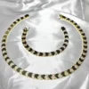 Sd0fea5edd19f48f4858437797100e137E.webp 2026 Geometric Moon Shaped Cuban Link Chain Paved Bling Cz High Polished Shiny Gold Color Necklace Choker Women Jewelry