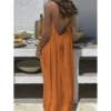 Sd8a812137273434e858dd82ee5c448109.webp New Arrival Women's Strapless Backless Long Loose Home Dress Comfortable Sleepwear Casual Maxi Dress