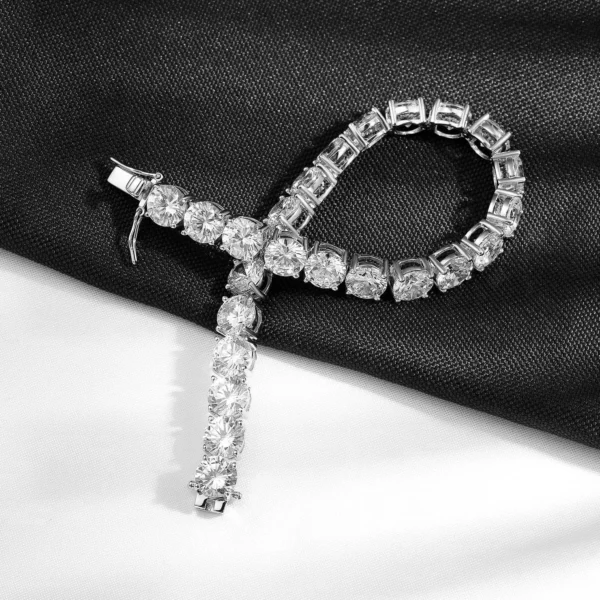 Sf5f85d5e7d584d5694f43fc690902c14k.webp MooSuun 3mm--6.5mm Moissanite Diamond Tennis Bracelet for Women Men Luxury Fine Jewelry Pass Test S925 Sterling Silver
