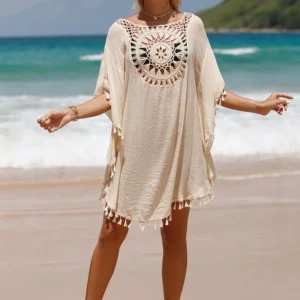 Sfd05e5c9300045d4a13fb6205cd80c6c4.webp CROCHET BIKINI-Women's Sexy Swimsuit Cover Up Dress Summer Bathing Suit Beachwear Shirt Cover-ups for Women