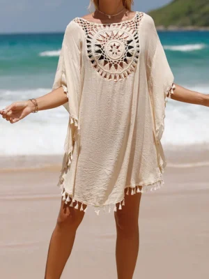 Sfd05e5c9300045d4a13fb6205cd80c6c4.webp CROCHET BIKINI-Women's Sexy Swimsuit Cover Up Dress Summer Bathing Suit Beachwear Shirt Cover-ups for Women