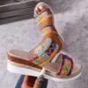 a3c4cbe3-b4cb-4ca2-9a2c-9ccec8a8c7ba.jpg Fashion Wavy Pattern Woven Sandals Summer Casual Ethnic Style Slippers Linen Bottom Wide Strap Wedges Shoes For Women