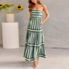 bfe7bee5-9c57-491d-883a-a50511a90ed2.jpg Summer Striped Printed Suspender Long Dress With Pockets Fashion Square Neck Backless Dresses For Beach Vacation Women Clothing