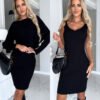 dcf5e1fa-a1cb-42c4-914e-8147cc0749df.jpg 2pcs Suit Women's Solid Stripe Long-sleeved Top And Tight Suspender Skirt Fashion Autumn Winter Slim Clothing