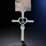 f4f85ff6-a7df-4b84-a5c8-677c08accefb.jpg Infinity Love God We Trust Christian Cross Birthstone Crystal Pendant Necklace Colour Gems Zircon Heart Necklace Women Jewelry
