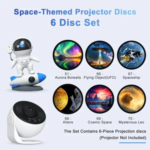 S063586e966fa4d24ab935009706b81f28.webp Night Light Galaxy Projector Starry Sky Projector Planetarium Lamp 6 Pack (Projector Not Included)