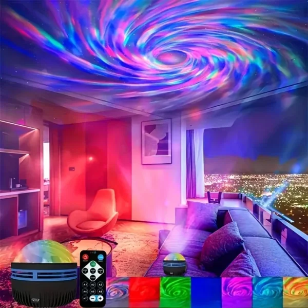 S1c0cfc5c51b044ce903e38f3315d1adaA.webp LED NightLights Galaxy Projector Remote Control 5V USB Rechargeable Starry Sky Lamp DMX Sound Active 7 Modes for Kids Room Decor
