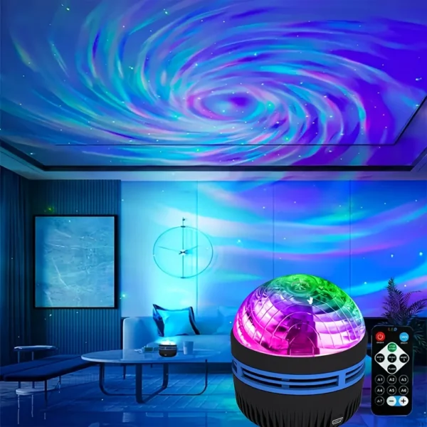 S2b7cb23de7f34222a5139e3d3bfc0b4dq.webp LED NightLights Galaxy Projector Remote Control 5V USB Rechargeable Starry Sky Lamp DMX Sound Active 7 Modes for Kids Room Decor