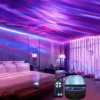 1pc Ocean Wave Projector, 7-Color Light Patterns with Remote Control, USB Powered for Bedroom, Home Theater & Room Decor