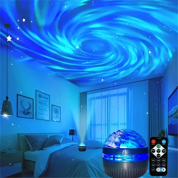 S7802ae73db9a405db34b470d38ef5c5fG.webp LED NightLights Galaxy Projector Remote Control 5V USB Rechargeable Starry Sky Lamp DMX Sound Active 7 Modes for Kids Room Decor