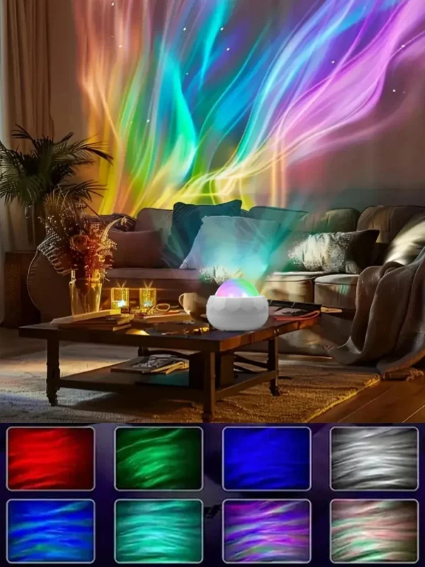 LED Atmosphere Night Light Northern Lights Starry Sky Projector Lamp Party Decoration Gifts Living Room Romantic Light Shadow