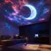 Star and moon projection night light fairy light bedroom LED atmosphere music synchronization color changing projection light