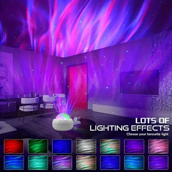 LED Atmosphere Night Light Northern Lights Starry Sky Projector Lamp Party Decoration Gifts Living Room Romantic Light Shadow